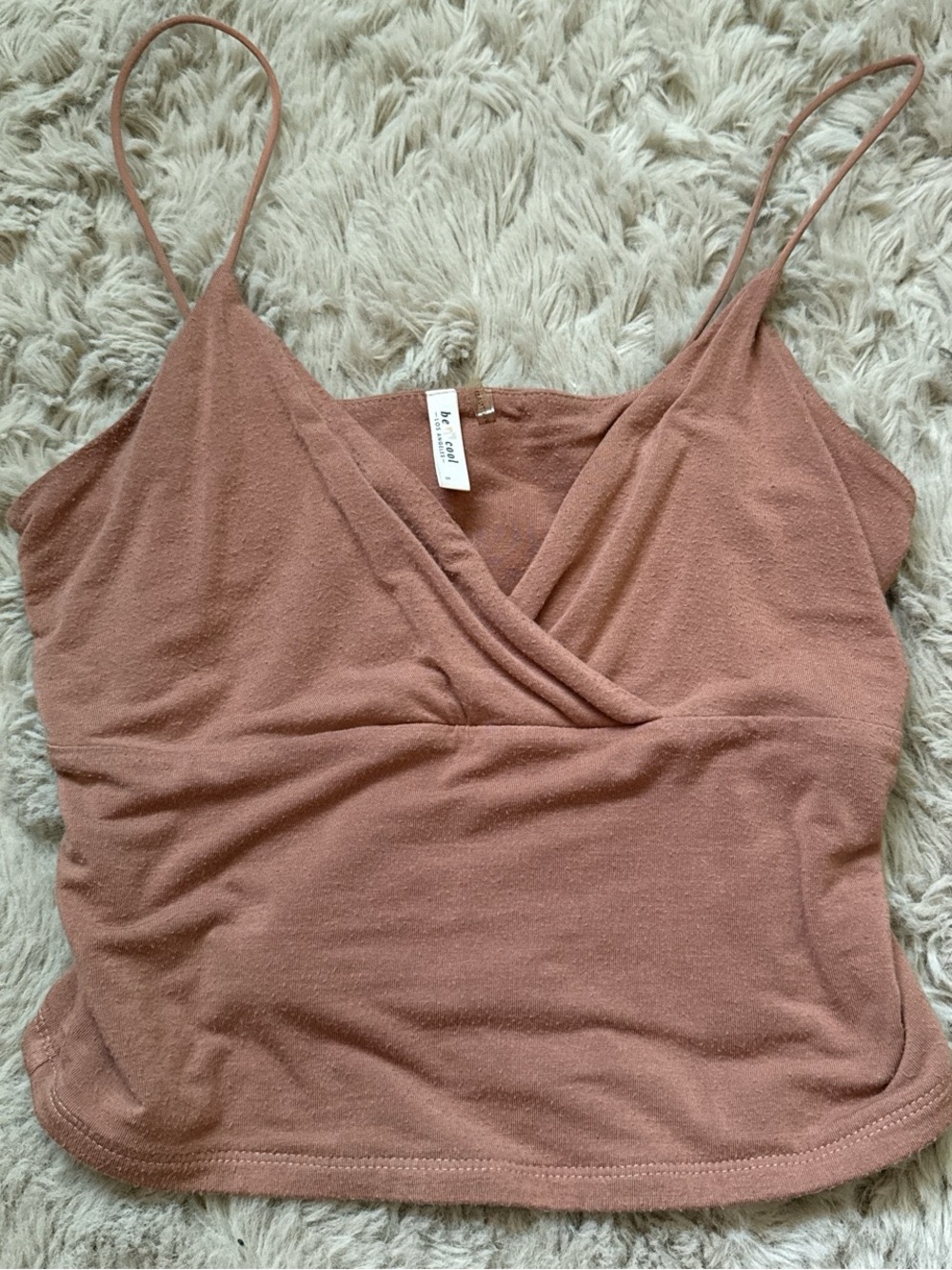 Beige/Pink crossover top